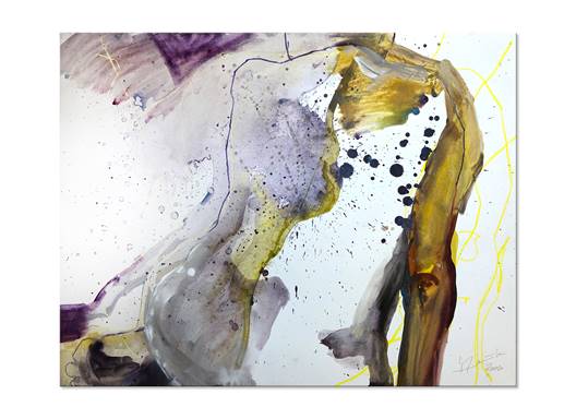 Aquarell auf Karton, Elke Memmler: 'Face to Face' | Galerie Inspire Art